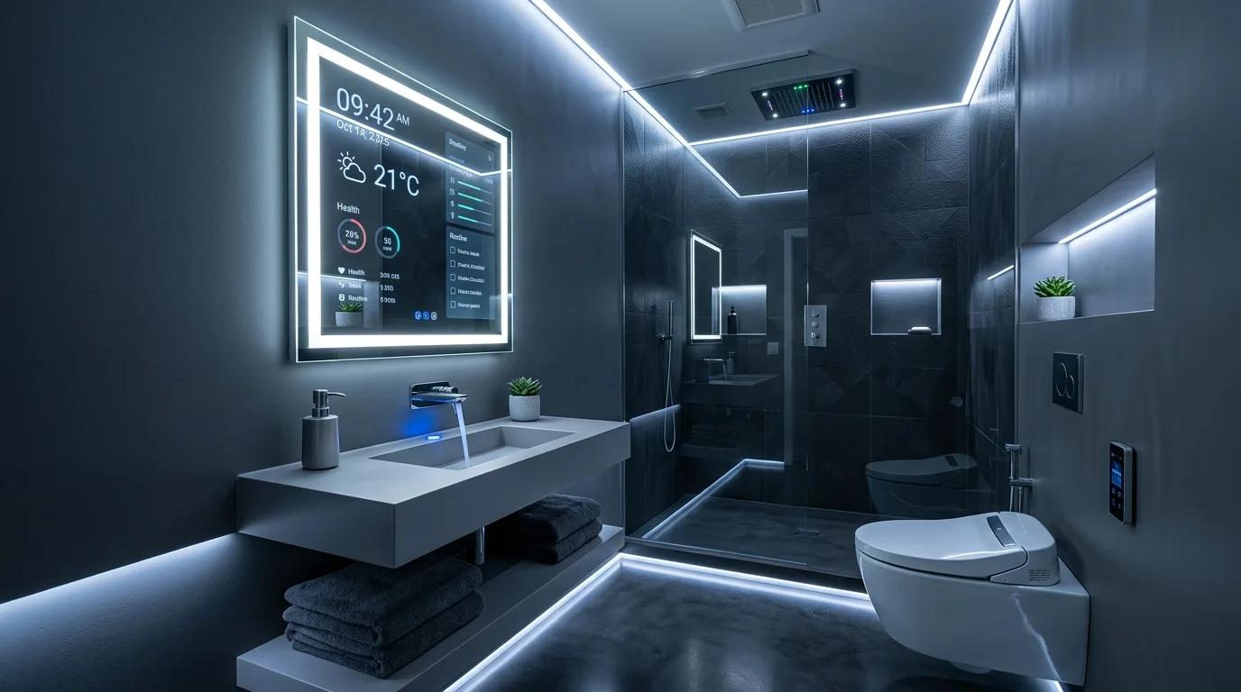 Finish with details that stay visually light inspiration for a small bathroom.